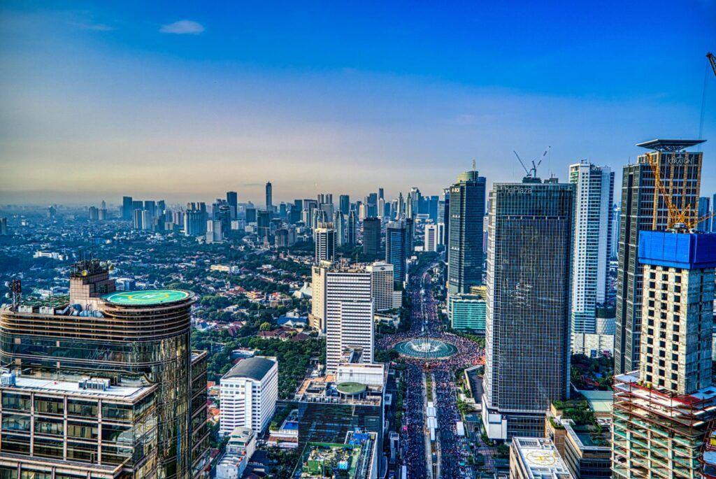 Aussicht auf Indonesiens Metropole Jakarta
