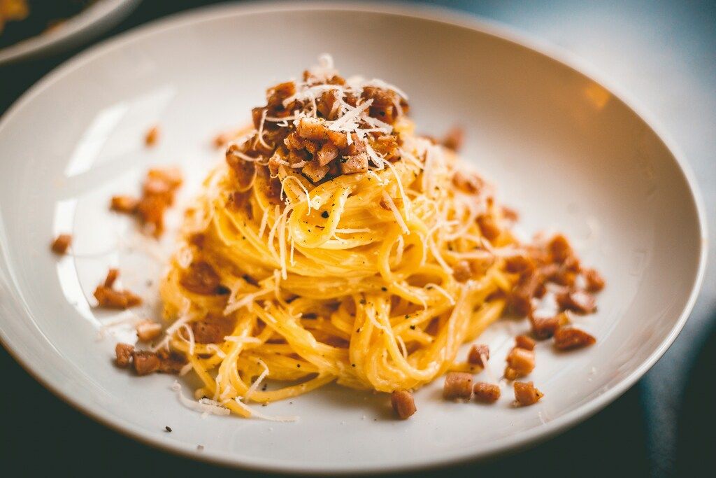Spaghetti Carbonara,  italienische Nationalgericht