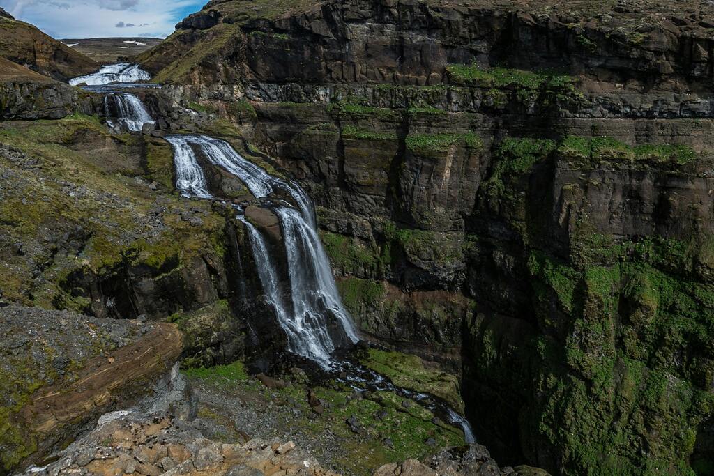 Wasserfall auf Island: Glymur