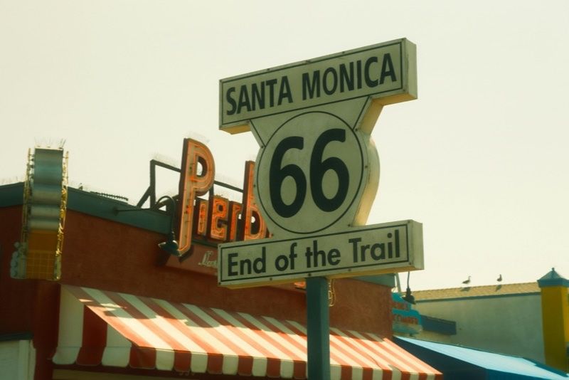 Santa Monica Route 66 Schild